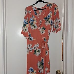 Floral wrap dress